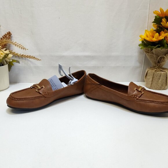 Aerosoles Buckle Loafer Day Drive Moccasin Cognac Flexible Diamond Outsole 11W - Picture 3 of 10